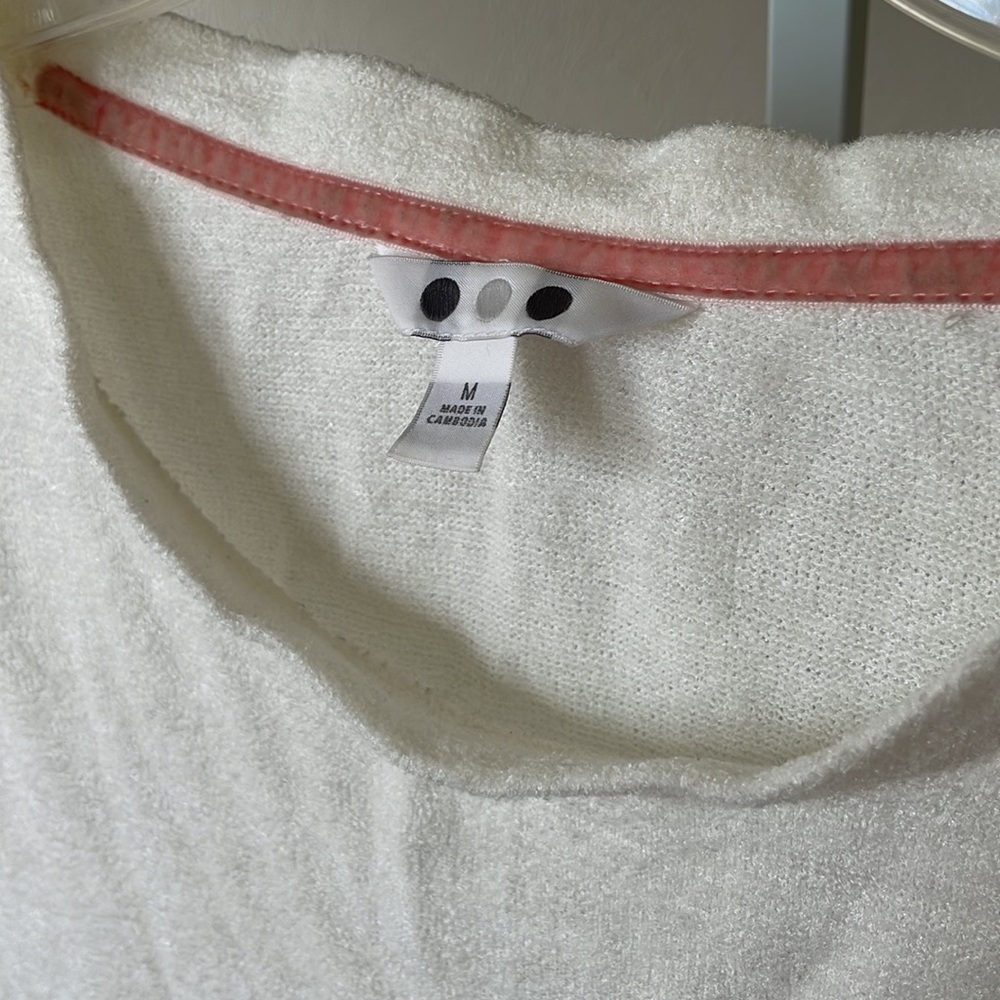 Three Dots Oversized Drawstring Metallic Sweatshi… - image 3